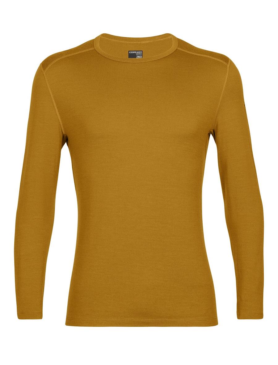 Clove Icebreaker Merino 260 Tech Long Sleeve Crewe Thermal Top Men's Base Layers | AU 1394MQZA